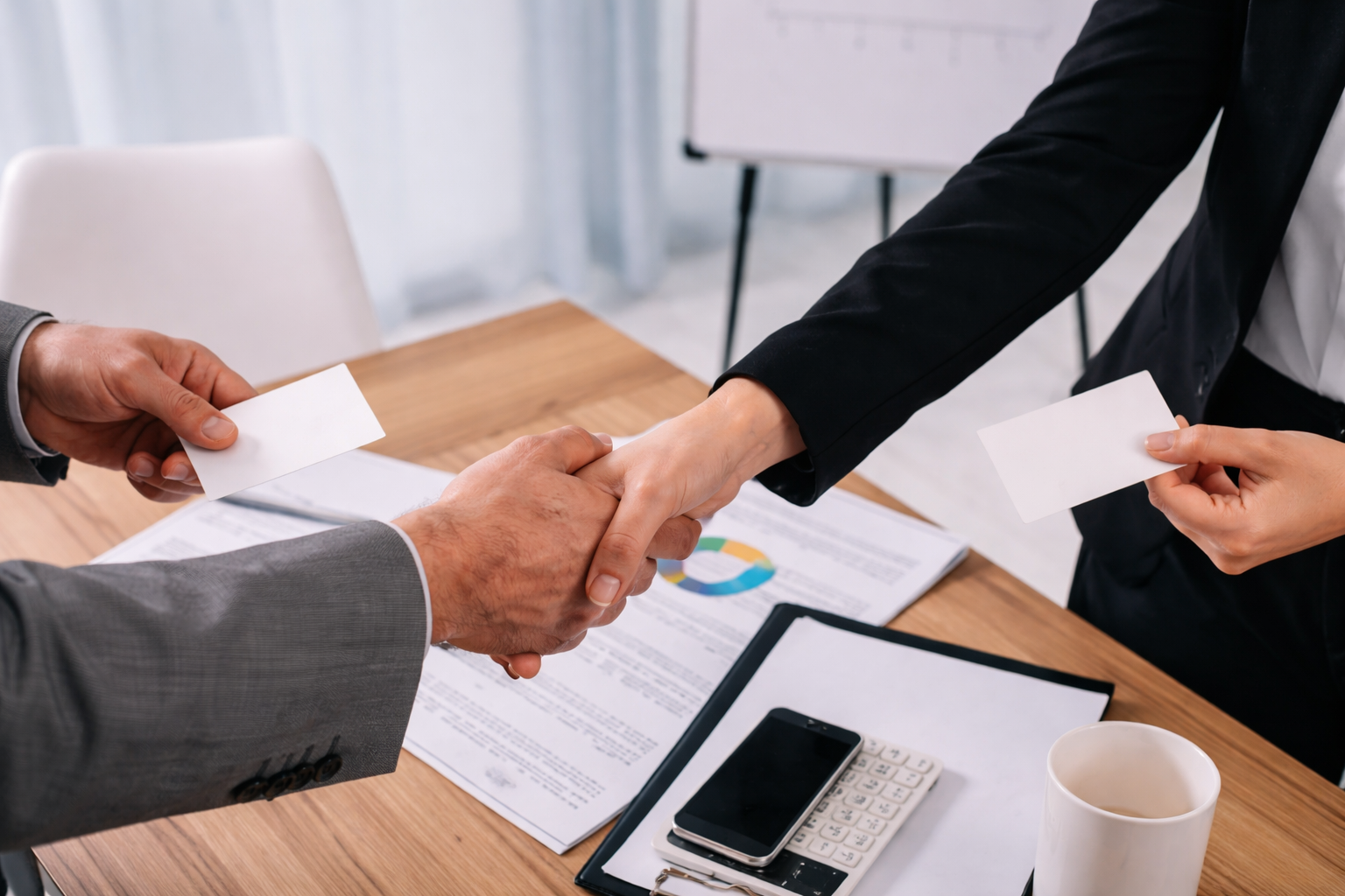 Business handshake during financial consultation with Chartered Accountant in Ahmedabad